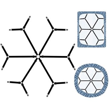Justbar lagenstrammer med clips - sort