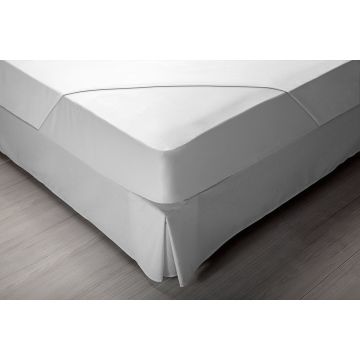 Tencel Faconsyet beskyttelseslagen - Hvid